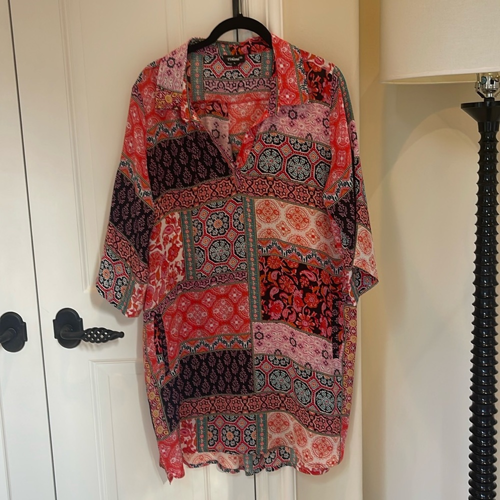 Tolani Peyton Silk Shirt Dress